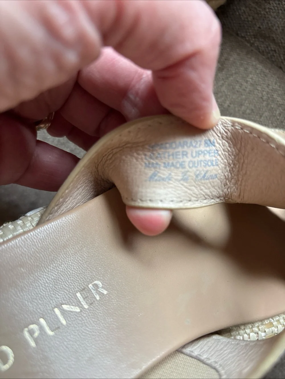 Donald Pliner Addara Shoes Womens Size 8 Gold Leather Slide Sandals Espadrille